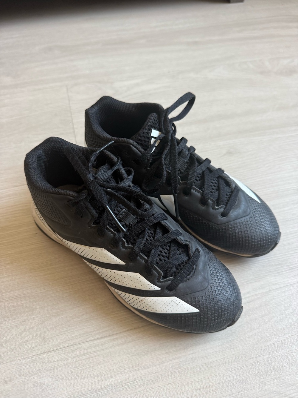 Boys adidas Black and White football cleats - Athletic Shoes
